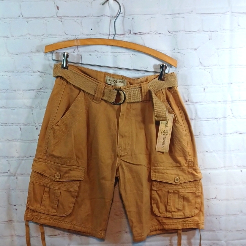 Y2K Tree Trails    Hiking   Shorts Durable Cotton Cargo  Utility Shorts Sz 30